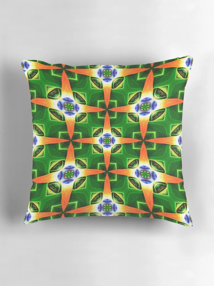 Thumbnail 3 of 4, Pillow, Abstract Flower Pattern designed and sold by Patternflower.