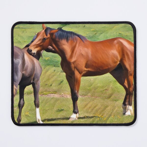 Item preview, Painting of Horse and Calf in meadow designed and sold by StoicQuotes.