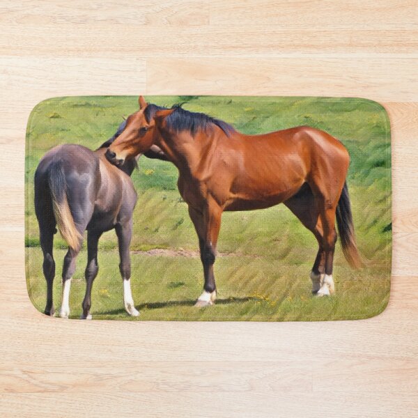 Item preview, Painting of Horse and Calf in meadow designed and sold by StoicQuotes.