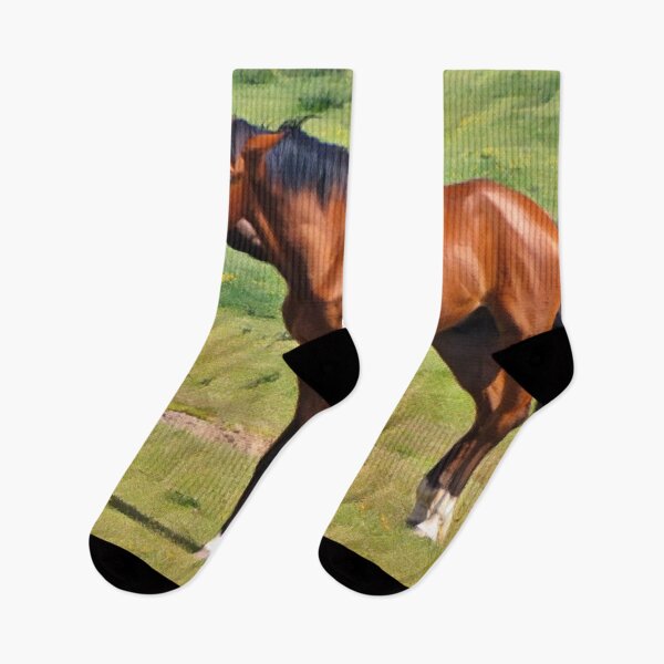 Item preview, Painting of Horse and Calf in meadow designed and sold by StoicQuotes.