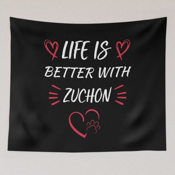Item preview, LIFE IS BETTER WHITH ZUCHON T-SHIRT, ZUCHON DOG T-SHIRT,  SHICHON DOG T-SHIRT designed and sold by OthStore.