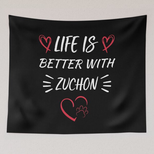 Item preview, LIFE IS BETTER WHITH ZUCHON T-SHIRT, ZUCHON DOG T-SHIRT,  SHICHON DOG T-SHIRT, PUPPY T-SHIRT designed and sold by OthStore.