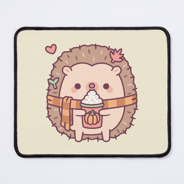 Item preview, Cute Hedgehog Loves Pumpkin Spice Latte designed and sold by rustydoodle.