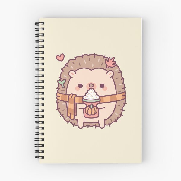 Item preview, Cute Hedgehog Loves Pumpkin Spice Latte designed and sold by rustydoodle.