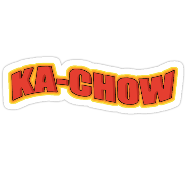 "Kachow" Stickers by sarahhelm614 | Redbubble