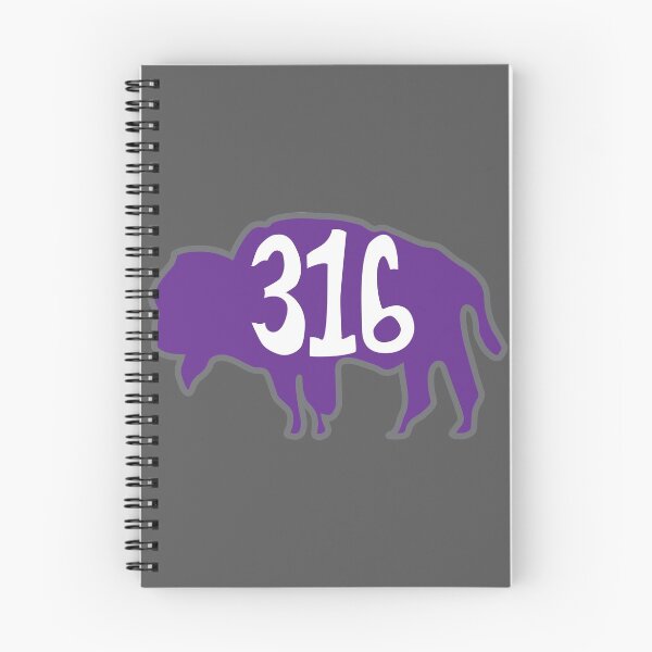 Item preview, Hand Drawn Kansas Buffalo 316 Purple White Gray designed and sold by itsrturn.