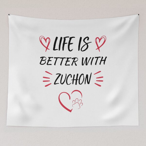 Item preview, LIFE IS BETTER WHITH ZUCHON T-SHIRT, ZUCHON DOG T-SHIRT,  SHICHON DOG T-SHIRT, PUPPY T-SHIRT designed and sold by OthStore.