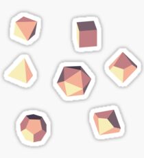 Sunrise - Polyhedral Dice Set Sticker