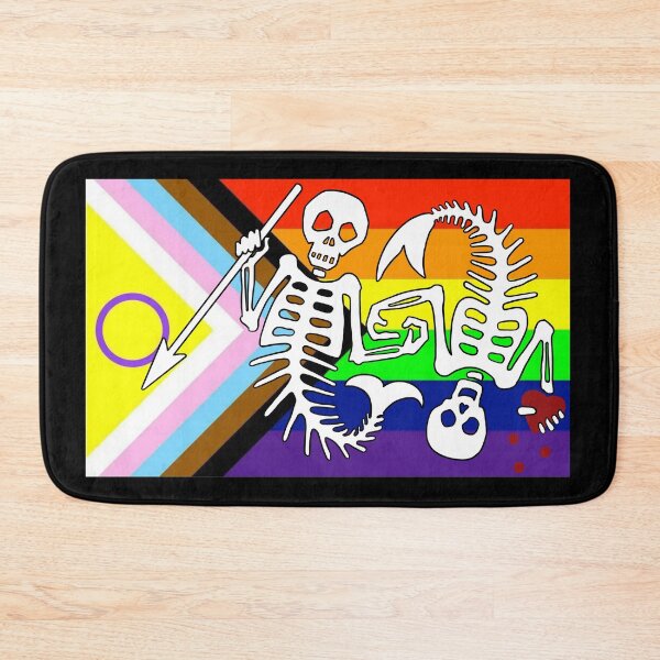 Item preview, OFMD season 2 mermaid pirate progress pride flag Blackbeard Stede Bonnet flag designed and sold by Theoldgirl900.