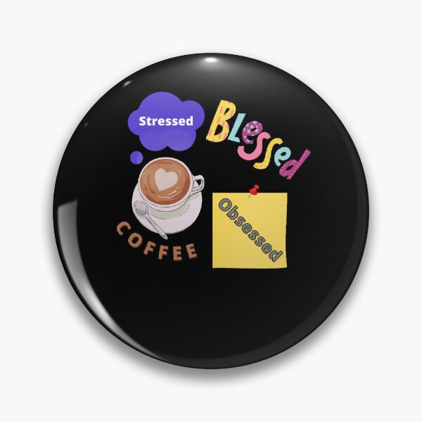 Artikelvorschau, Stressed Blessed And Coffee Obsessed - Lustige und niedliche T-Shirt-Zitate entworfen und verkauft von Designspot2020.
