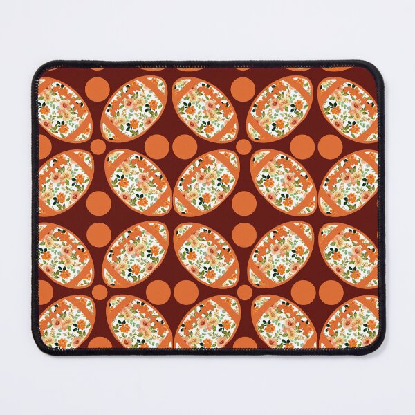 Item preview, Football floral maroon and orange pattern 2 designed and sold by KCAbdelnour.