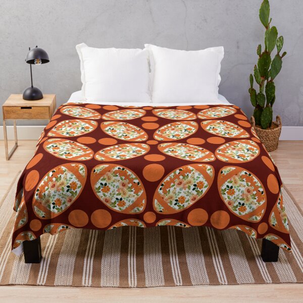 Item preview, Football floral maroon and orange pattern 2 designed and sold by KCAbdelnour.