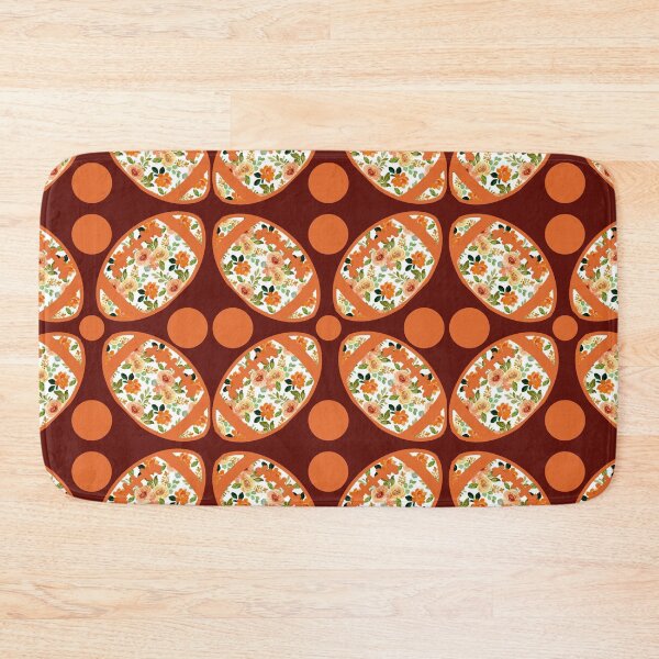 Item preview, Football floral maroon and orange pattern 2 designed and sold by KCAbdelnour.