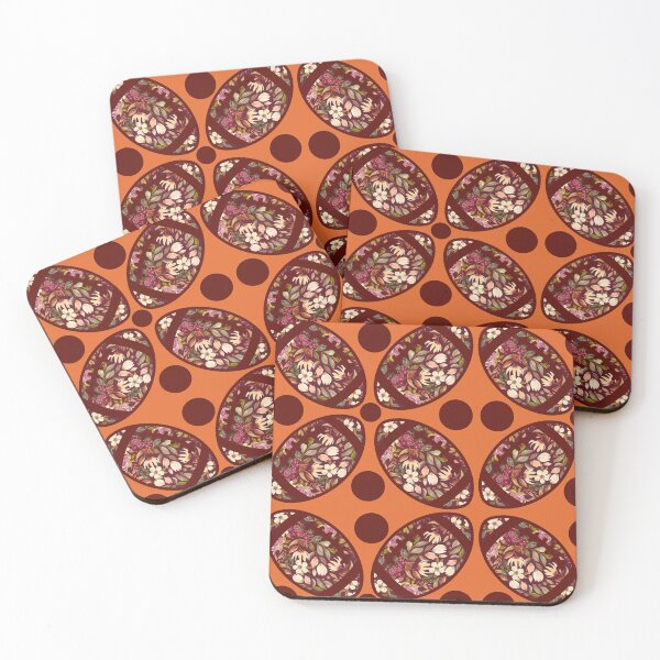 Item preview, Football floral maroon and orange pattern 3 designed and sold by KCAbdelnour.