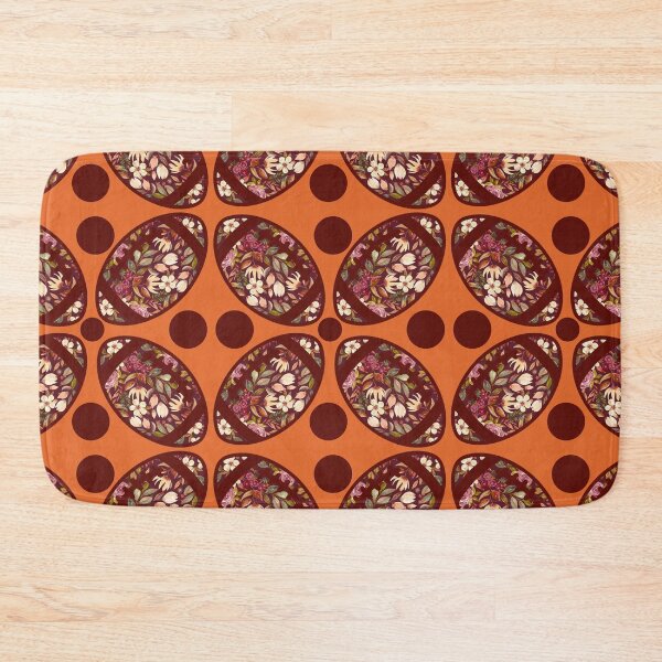 Item preview, Football floral maroon and orange pattern 3 designed and sold by KCAbdelnour.