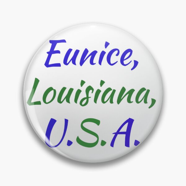 Item preview, Eunice, Louisiana, U.S.A. in blue and green designed and sold by LeJeuneGifts.