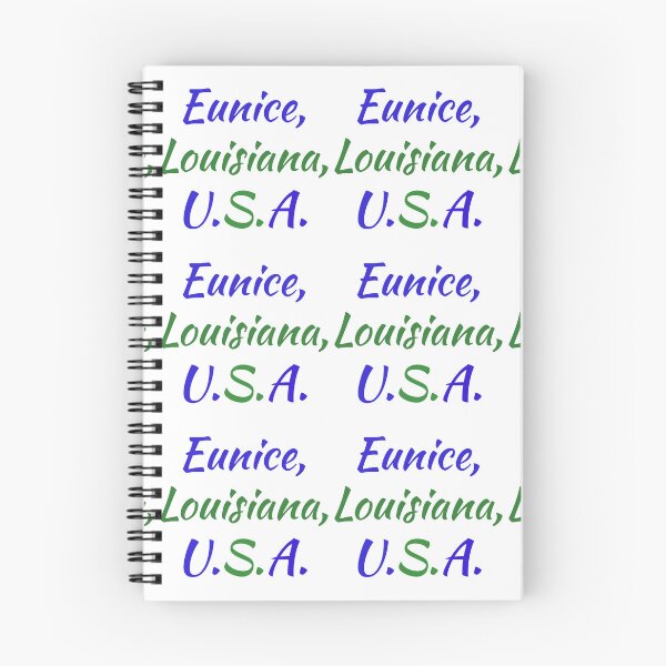 Item preview, Eunice, Louisiana, U.S.A. in blue and green designed and sold by LeJeuneGifts.
