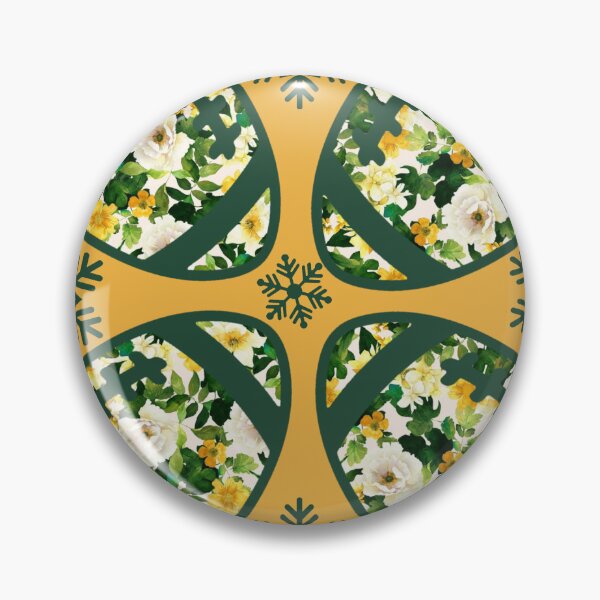 Item preview, Football green and gold floral football snowflakes pattern  designed and sold by KCAbdelnour.
