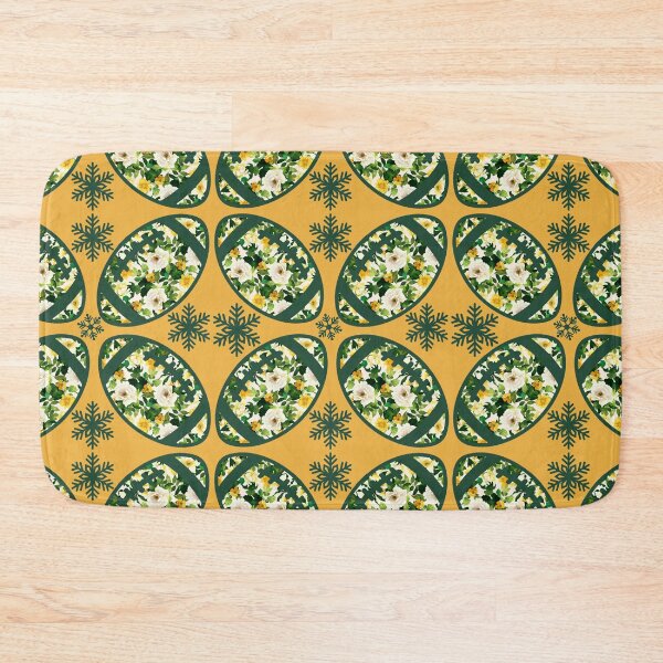 Item preview, Football green and gold floral football snowflakes pattern  designed and sold by KCAbdelnour.