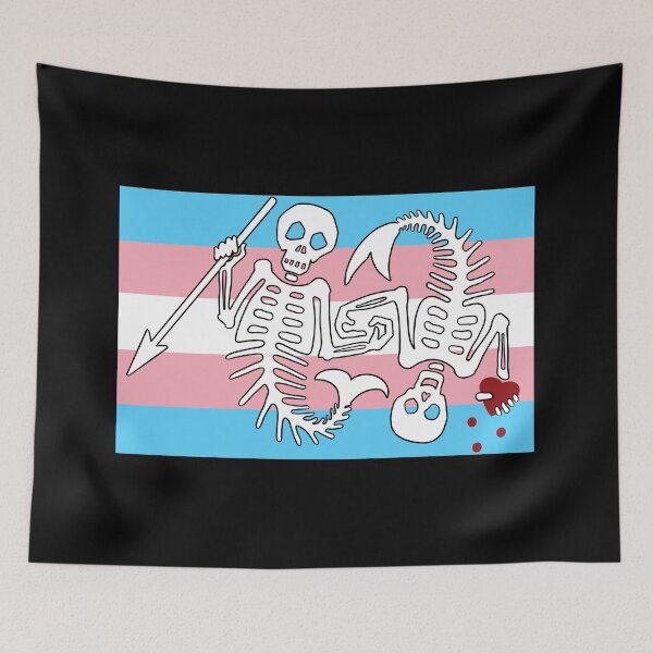 Item preview, OFMD season 2 mermaid transgender pirate pride flag Blackbeard Stede Bonnet flag designed and sold by Theoldgirl900.