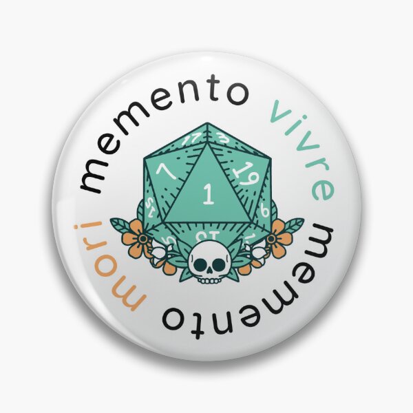 Item preview, Memento Mori, Memento Vivre D20 designed and sold by wickedsticker.