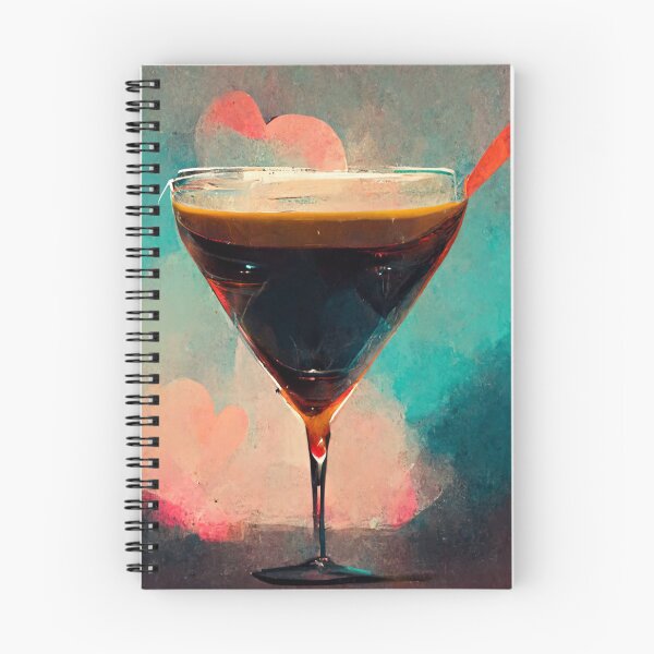 Aperçu de l'œuvre Espresso Amour Martini | cocktail | Oeuvre | Illustration créée et vendue par DadoDesigns.