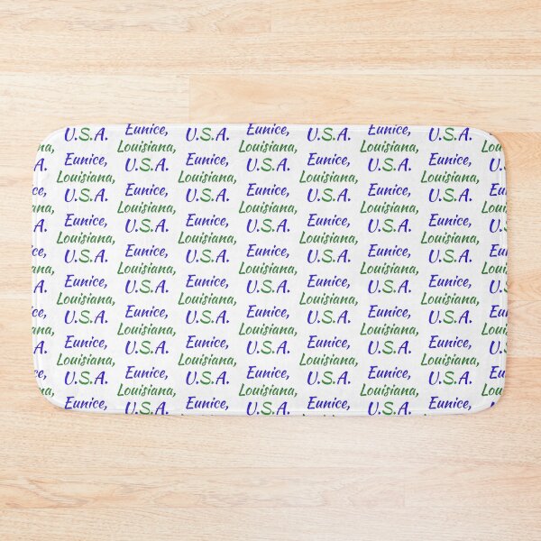Item preview, Eunice, Louisiana, U.S.A. in blue and green designed and sold by LeJeuneGifts.