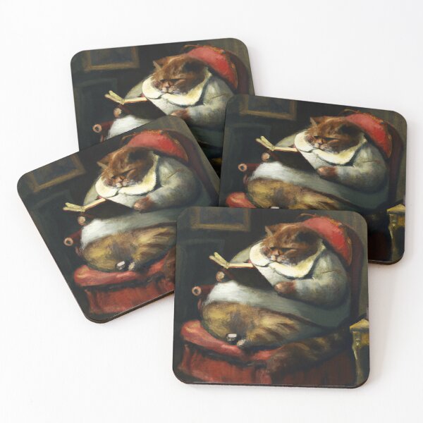 Item preview, Jupiter the Cat, reading in a cushy chair (Baroque) designed and sold by thecatandkettle.