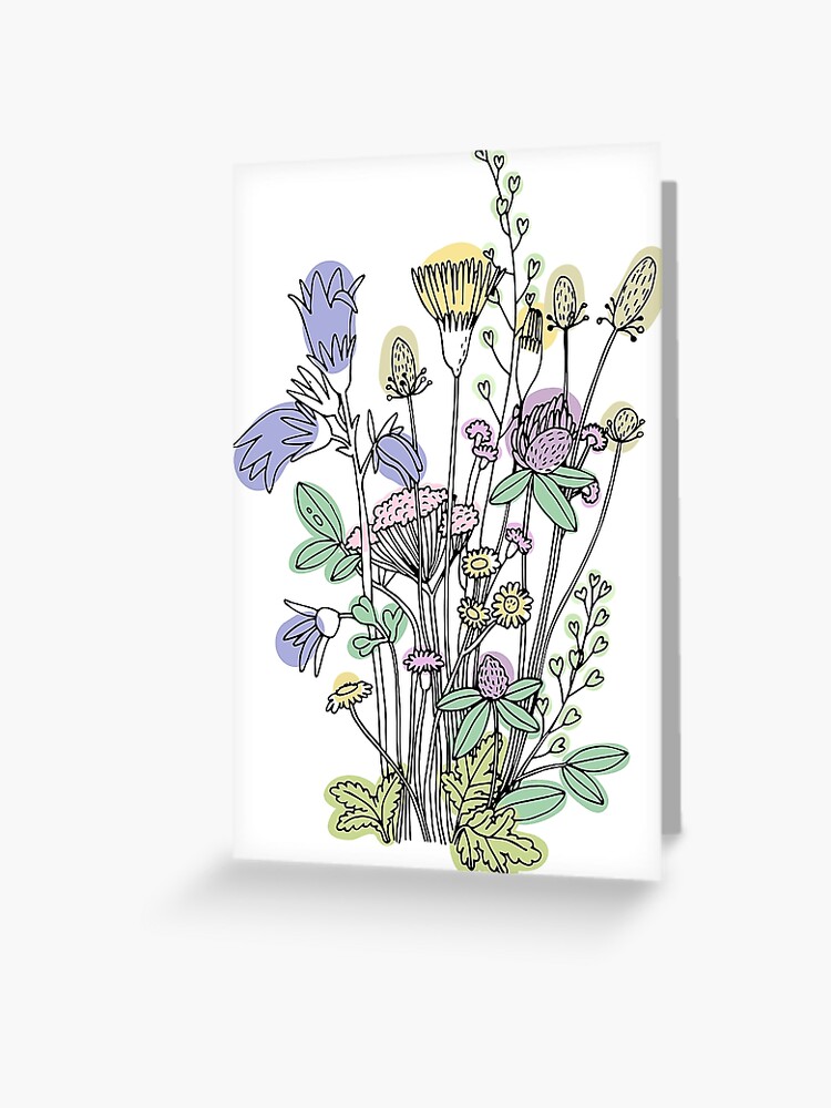 Watercolor Wildflowers Sticker for Sale by cait-shaw