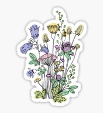 Wildflower sketch sticker Sticker
