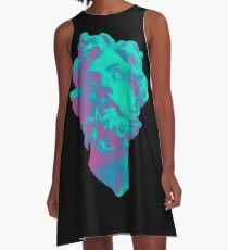Aesthetic Statue Head A-Line Dress