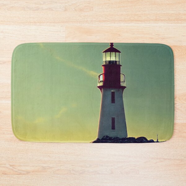 Item preview, Red White Lighthouse on the Sea designed and sold by MythicPrompts.