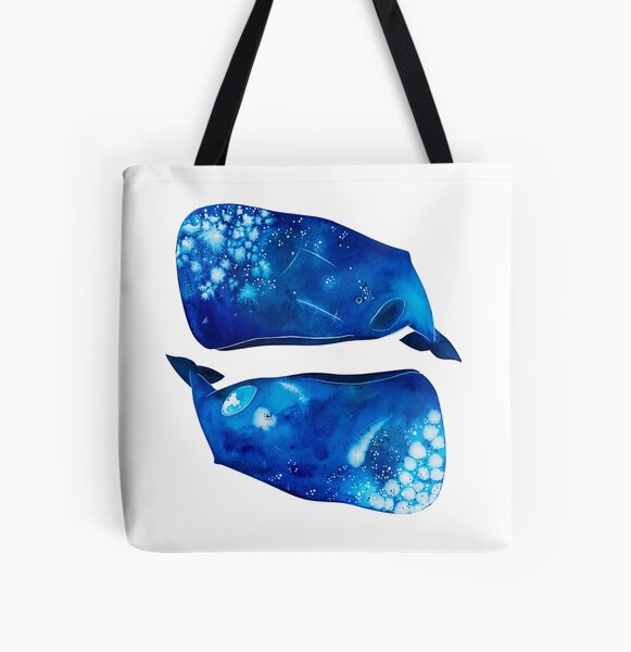 Twin Whales All Over Print Tote Bag