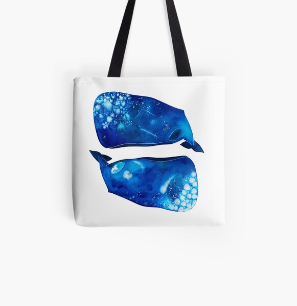 Twin Whales All Over Print Tote Bag