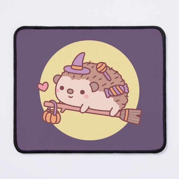 Item preview, Cute Little Hedgehog Witch Flying On A Broom Halloween designed and sold by rustydoodle.