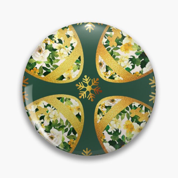 Item preview,  Football green and gold floral football snowflakes pattern 2  designed and sold by KCAbdelnour.