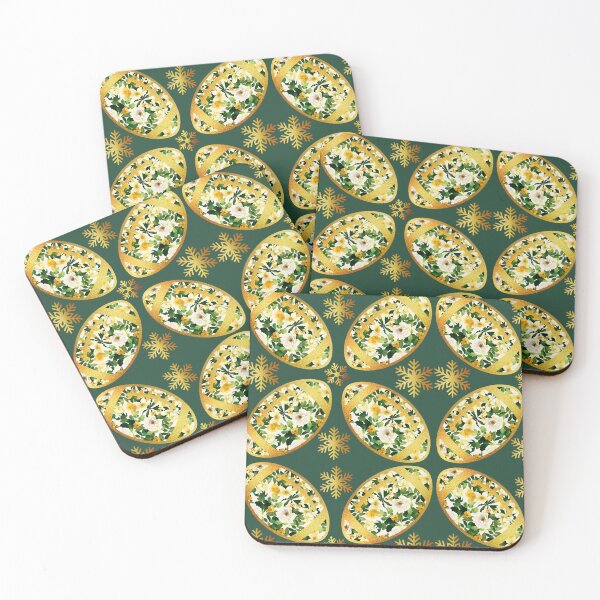 Item preview,  Football green and gold floral football snowflakes pattern 2  designed and sold by KCAbdelnour.