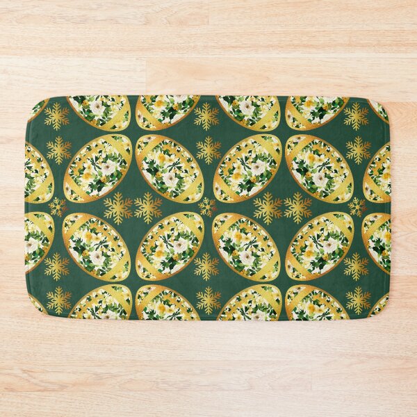 Item preview,  Football green and gold floral football snowflakes pattern 2  designed and sold by KCAbdelnour.