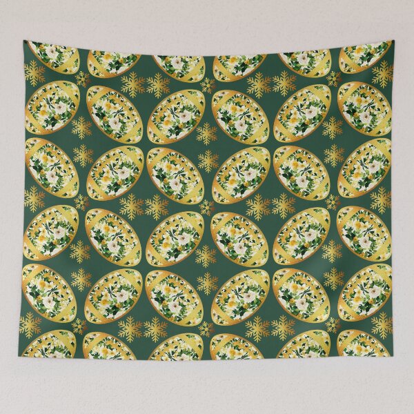 Item preview,  Football green and gold floral football snowflakes pattern 2  designed and sold by KCAbdelnour.