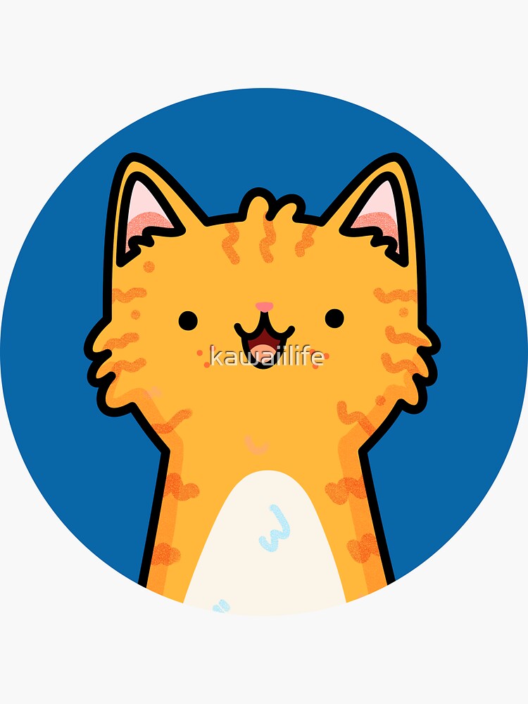 "Kawaii Ginger Cat" Sticker for Sale by kawaiilife Redbubble