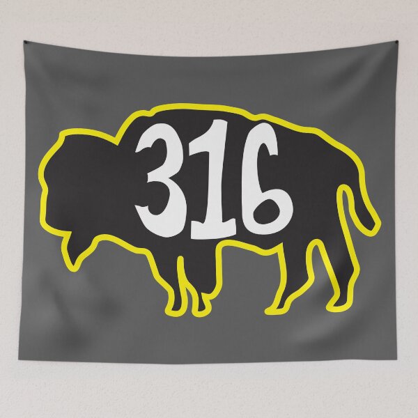 Item preview, Hand Drawn Kansas Buffalo 316 Black Gold designed and sold by itsrturn.