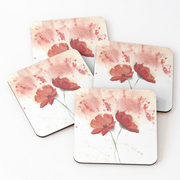 Item preview, Watercolor red poppy flower designed and sold by Lyndsey-Uzl.
