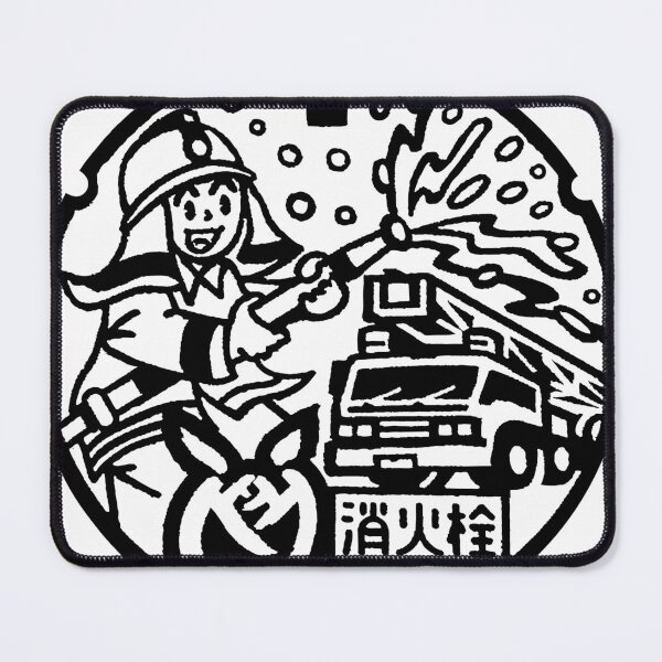 Item preview, Fireman spraying hose on manhole in Japan - Black designed and sold by mattraski.