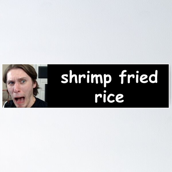 Item preview, jerma shrimp fried rice bumper sticker designed and sold by kotonok0.