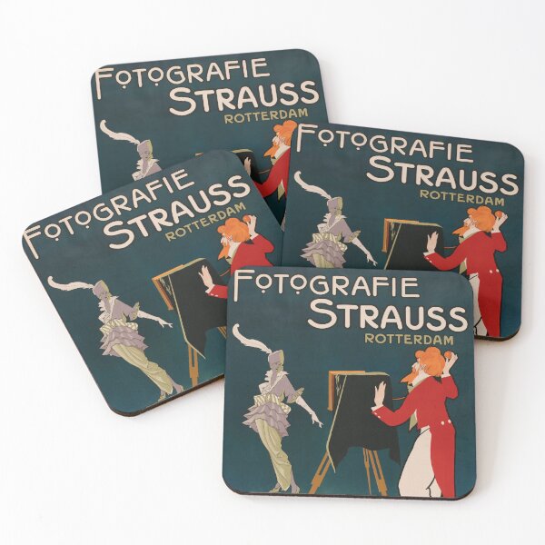 Item preview, FOTOGRAFIE STRAUSS Rotterdam Netherlands 1914 Vintage Poster by Arnold van Roessel designed and sold by retroposters.