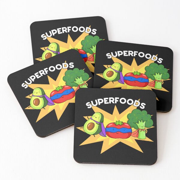 Item preview, Superfoods Funny Vegetable Puns (Dark BG) designed and sold by punnybone.