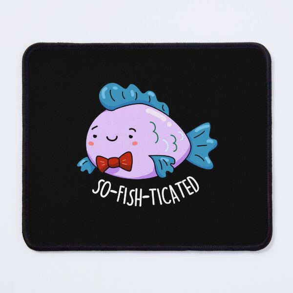Item preview, So-fish-ticated Funny Sophisticated Fish Puns (Dark BG) designed and sold by punnybone.