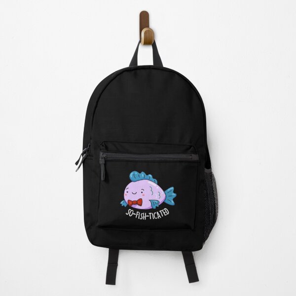 Item preview, So-fish-ticated Funny Sophisticated Fish Puns (Dark BG) designed and sold by punnybone.