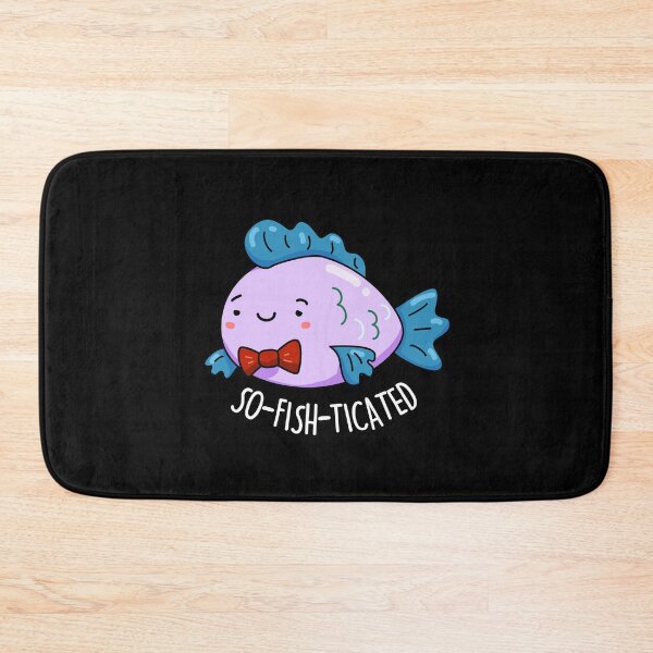 Item preview, So-fish-ticated Funny Sophisticated Fish Puns (Dark BG) designed and sold by punnybone.