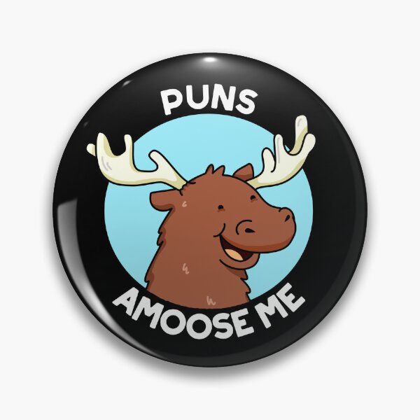 Item preview, Puns Amoose Me Funny Moose Puns (Dark BG) designed and sold by punnybone.